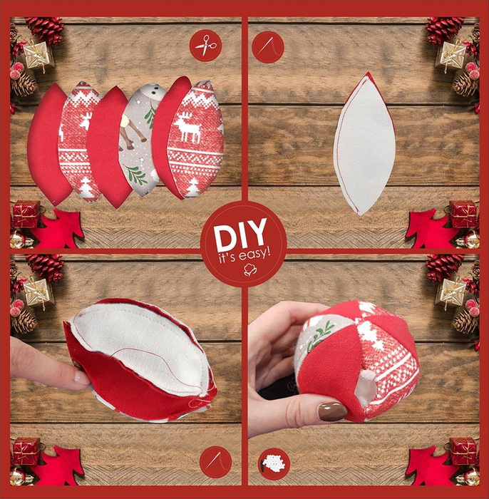 Winterbeutel  + Papiermuster für Weihnachtsdekorationen 