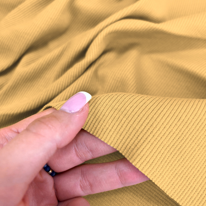 Rib Jersey fabric Unicolour - DESERT SUN (D-221)