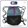 GYM BAG WITH POCKET - BRAID / rainbow - sewing set
