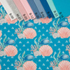 FISH AND SHELLS (MAGICAL OCEAN) / blue - single jersey with elastane 