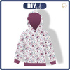 KID'S HOODIE (ALEX) - WATERCOLOR BOUQUET Pat. 2 - looped knit fabric (146/152)
