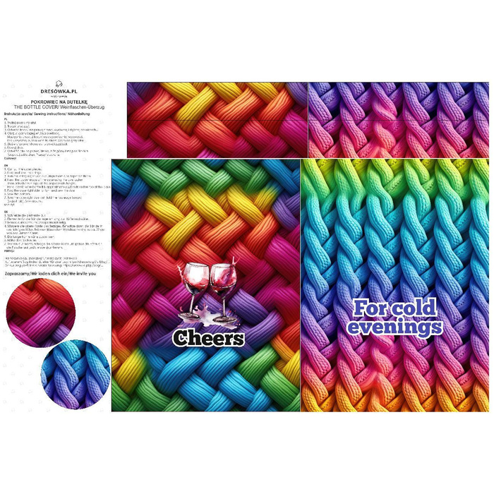 THE BOTTLE COVER - CHEERS - DIY set