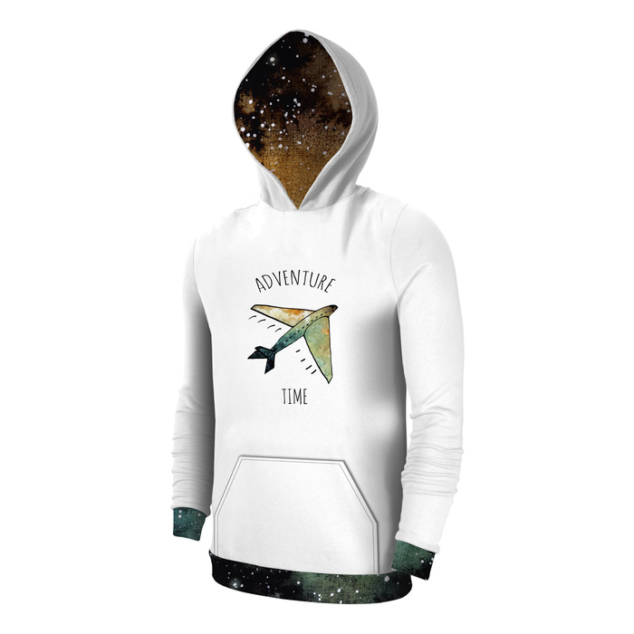 MEN’S HOODIE (COLORADO) - ADVENTURE TIME / galactic journey - sewing set M