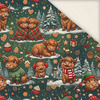 CHRISTMAS HIGHLAND COWS - Linen 100%