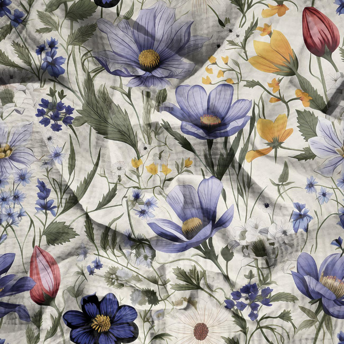 FLOWERS wz.4 - Cotton muslin