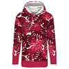 BLUZA DAMSKA (MEGI) - DŁUGA Z KAPTUREM - MONSTERA 2.0 / viva magenta -  dzianina pętelkowa XXXL