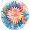 Big circle skirt panel - CREPE - WATERCOLOR FLORAL WZ. 4