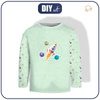 LONGSLEEVE - RAKETA A PLANETY (CESTA DO VESMÍRU) / ACID WASH MENTOLOVÝ - single jersey