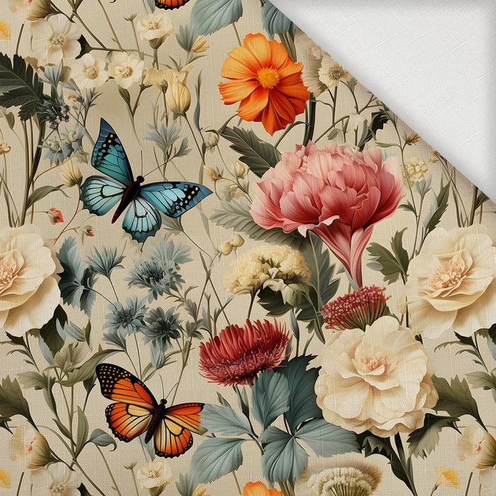 Butterfly & Flowers wz.9 - Webware für Tischdecken