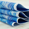 WHITE FEATHERS / blue - Waterproof woven fabric