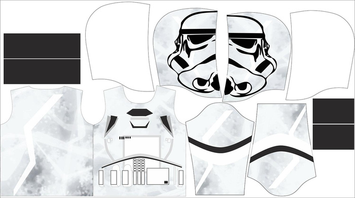 STORMTROOPER’S HOODIE - looped knit fabric (134/140)