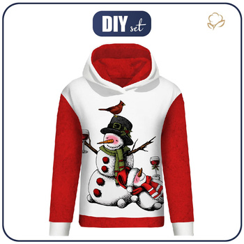 DÁMSKA MIKINA (POLA) CLASSIC S KAPUCÍ - TIPSY SNOWMEN - Sada šití