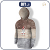 PÁNSKÁ MIKINA S KAPUCÍ (COLORADO) - AKOSMICKÁ LOĎ (CESTA DO VESMÍRU) / pruhy - SILNÁ TEPLÁKOVINA XXXL