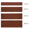 Webbing tape 15mm - brown