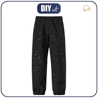 SOFTSHELLOVÉ DĚTSKÉ KALHOTY (YETI) - BETON / černá