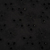 DAISIES / black - Embroidered cotton fabric