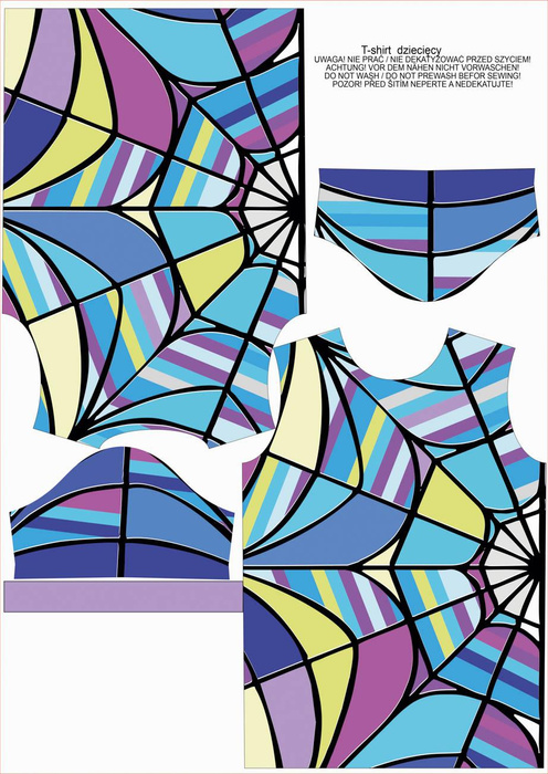 KID’S T-SHIRT - WEDNESDAY pat. 8 - sewing set (92/98)