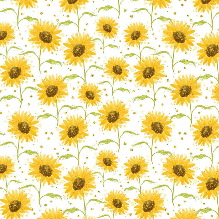 SONNENBLUMEN (SÜßE HÄSCHEN) - Baumwoll Webware