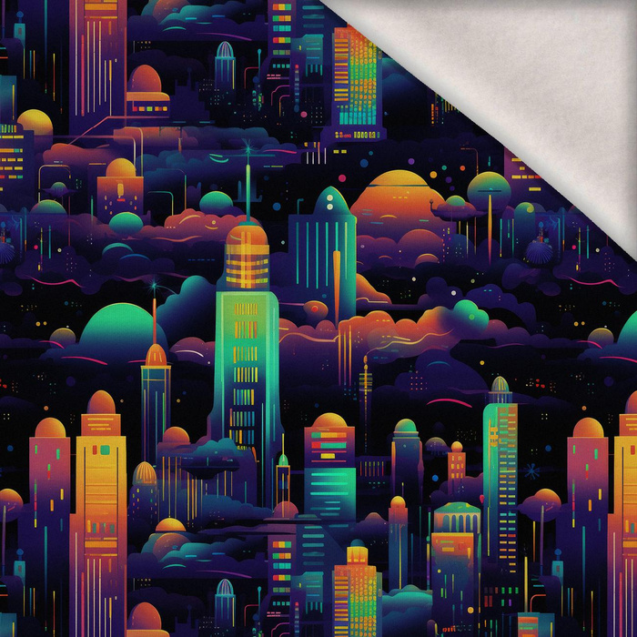 NEON CITY WZ.5 - teplákovina počesaná s elastanem ITY