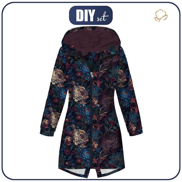 PARKA DAMSKA (ANNA) -  FLOWERS WZ.63 - softshell S