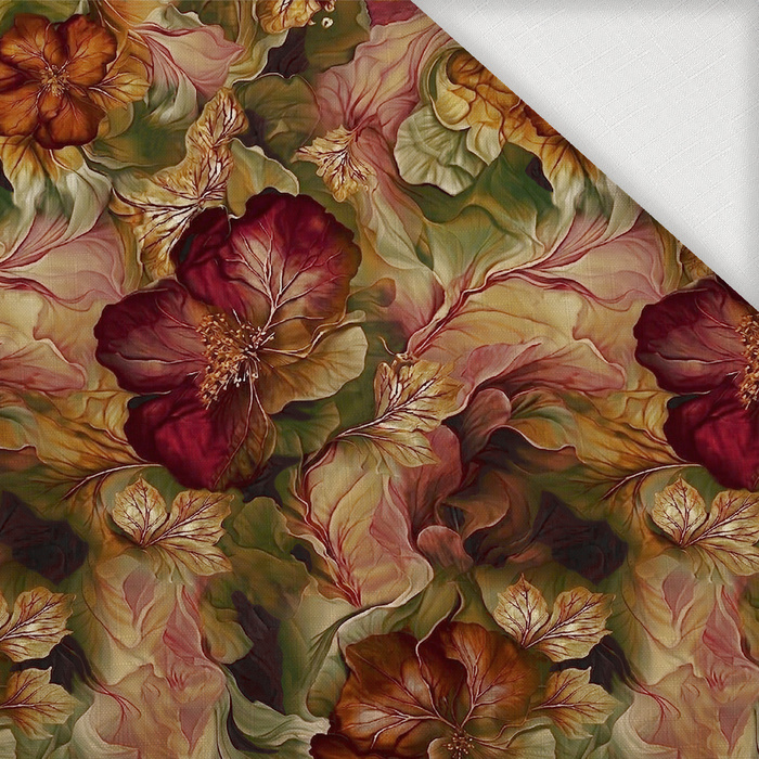 AUTUMN FLOWERS WZ. 23 - Woven Fabric for tablecloths