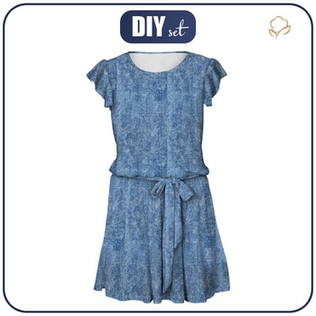 DRESS "EMMA" - VINTAGE LOOK JEANS (blue) - Viscose jersey with elastane L
