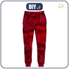 MEN'S JOGGERS (GREG) - ICE pat. 2 / red - sewing set XL