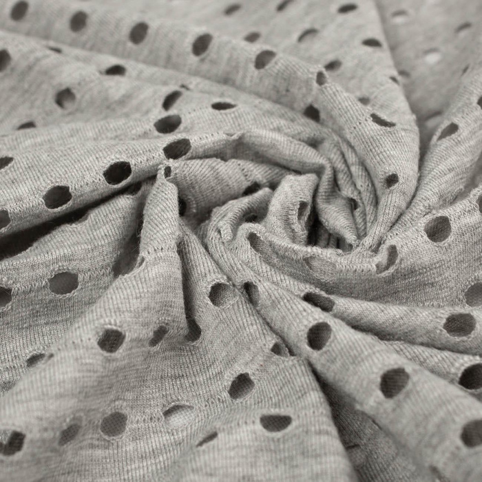 EYELET PAT. 2 / eco melange - openwork jersey