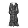 WRAP FLOUNCED DRESS (ABELLA) - ANIMAL SKIN pat.2 - sewing set