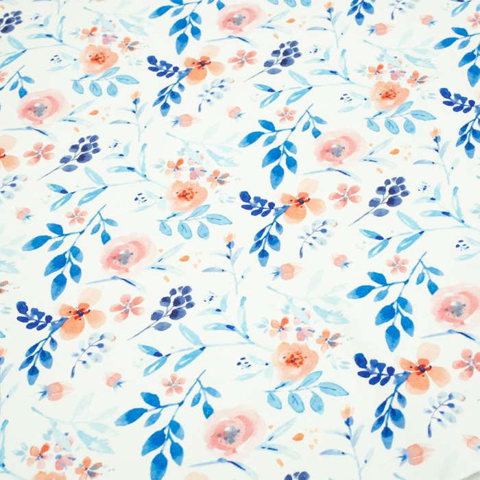 PAINTED PEONIES / white - looped knit 