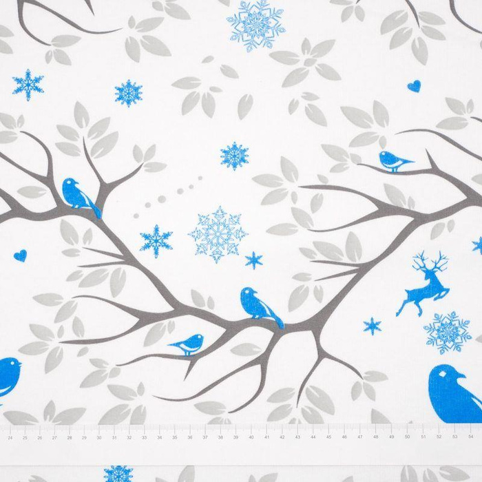 WINTER (türkis) - Baumwoll Webware