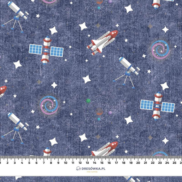 VESMÍRNÝ MIX vz. 3 (CESTA DO VESMÍRU) / ACID WASH TMAVOMODRý - Organická Teplákovina