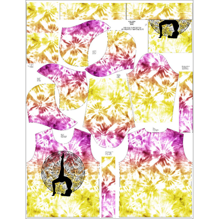 Unisex mikina s kapucí (HYDRA) - YOGA / mandala - Sada šití S