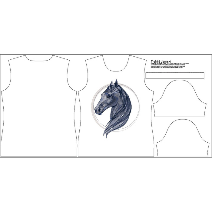 DAMEN T-SHIRT - PFERD m. 3 - Single Jersey M