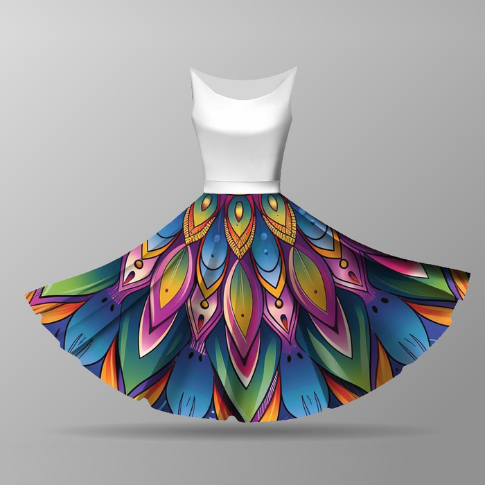 COLORFUL MANDALA vz.3 - panel pro kruhovou sukni