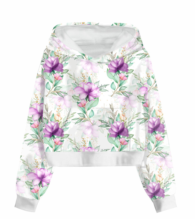 FIOLETOWE MAGNOLIE - single jersey z elastanem