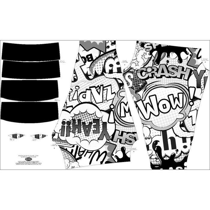 SPORTLEGGINGS - COMICS (schwarz-weiß) - Nähset - L