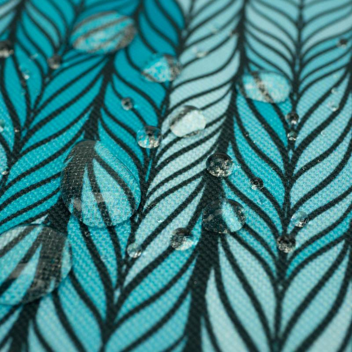 BRAID / sea blue - Waterproof woven fabric