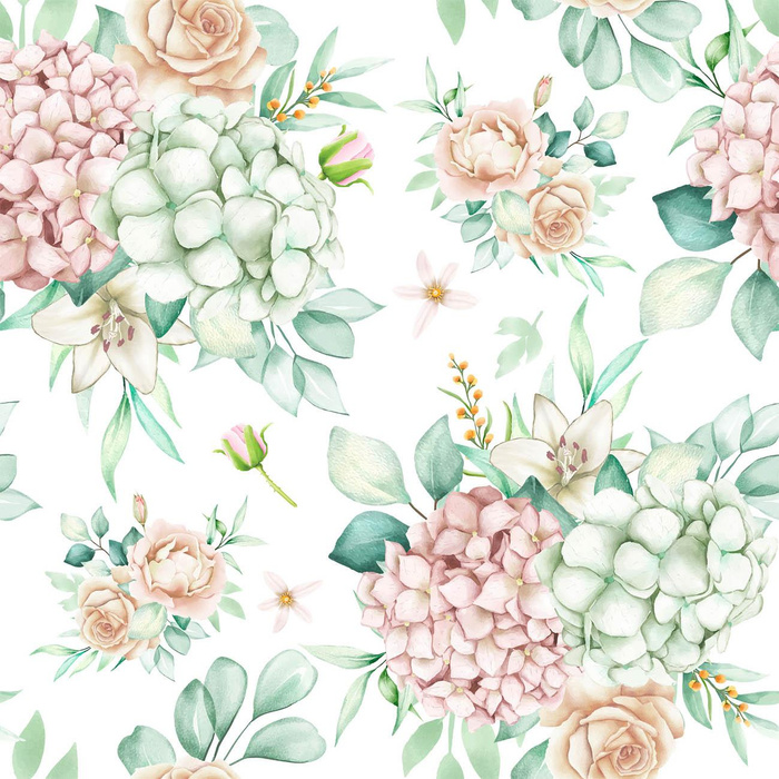 Hydrangeas / lime cream