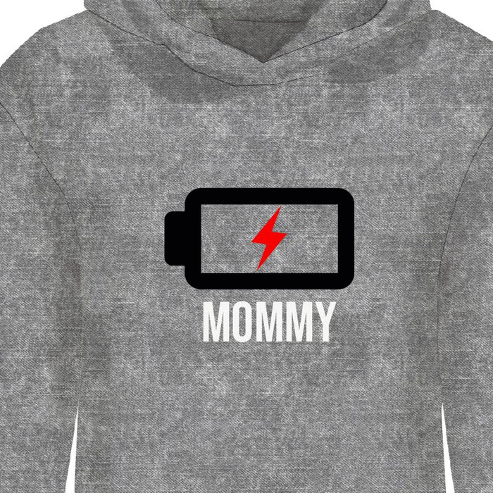 CLASSIC WOMEN’S HOODIE (POLA) - BATTERY - looped knit fabric - XXL