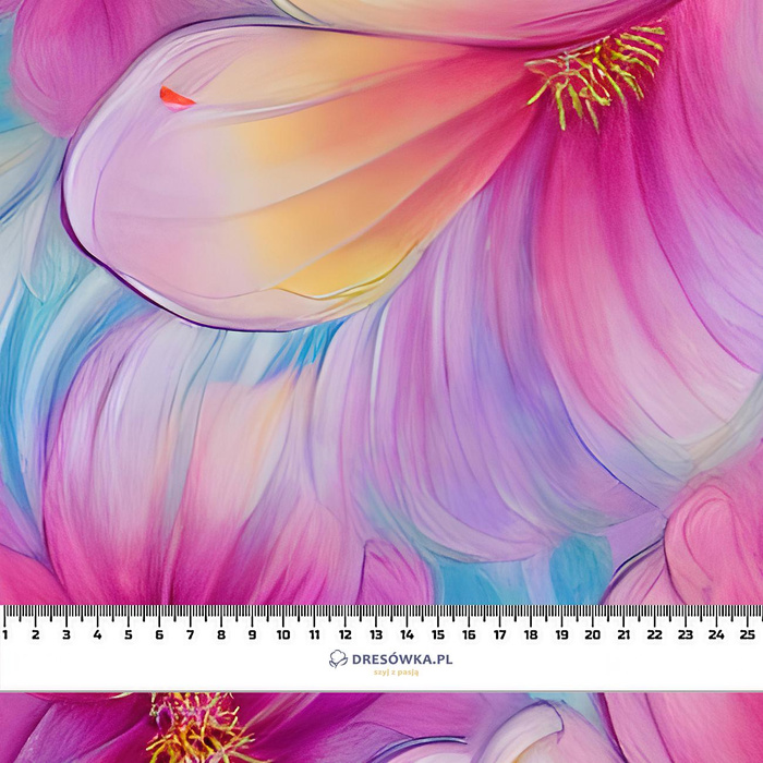 FLOWERS WZ.29 - brushed knitwear with elastane ITY