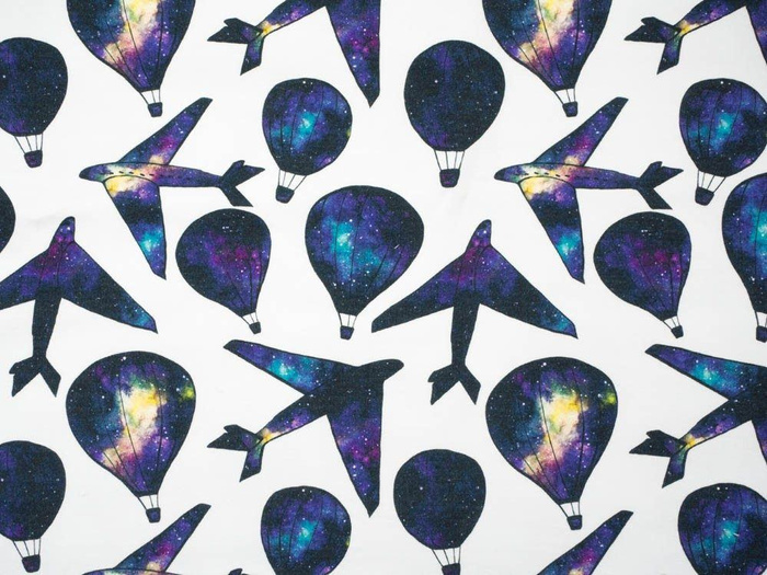 GALACTIC FLIGHTS - single jersey with elastane TE210