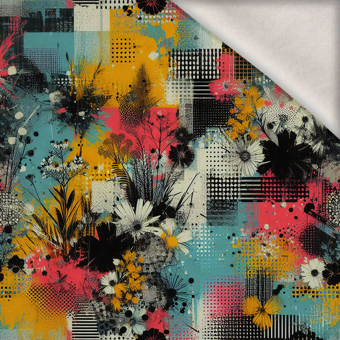 FLORAL REVERIE WZ. 9 - teplákovina počesaná s elastanem ITY