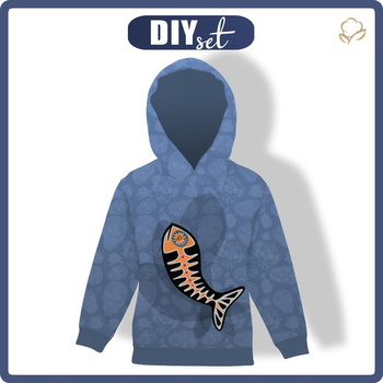KID'S HOODIE (ALEX) - FISH LUIS (DIA DE LOS MUERTOS) - sewing set