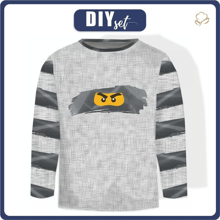 Longsleeve - czarny ninja wz.2 - single jersey (134/140)