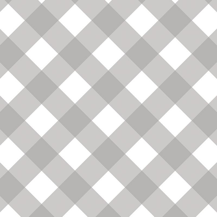 DIAGONALES KARO / grau -  French Terry mit Elasthan