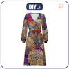 WRAP MIDI DRESS (BIANCA) - MANDALA pat. 2 - sewing set L
