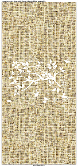 KISSEN 45x45 - ZWEIG / Jute - Nähset