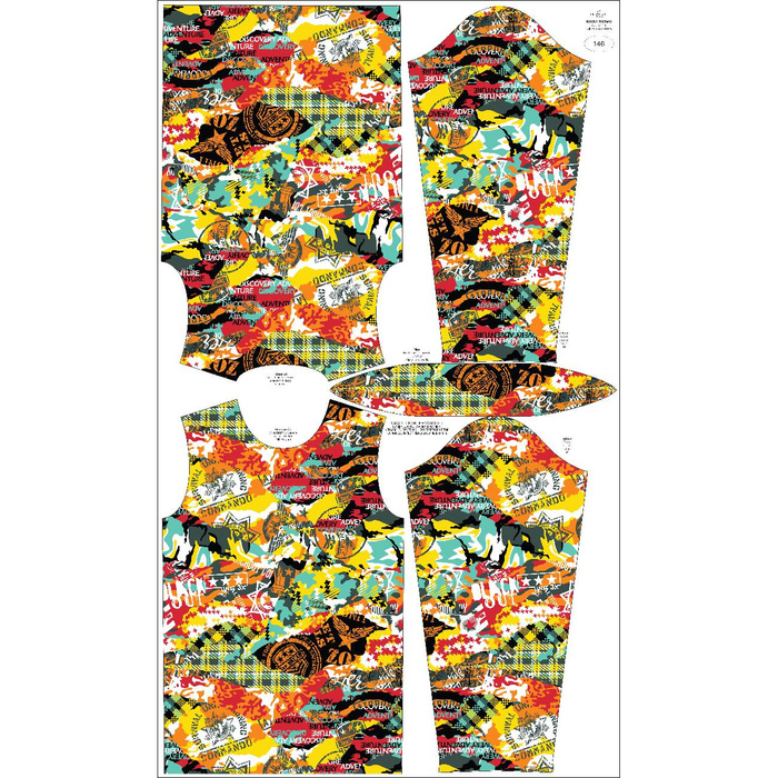 Thermo dětská halenka (BILLIE) - BAREVNÉ MORO - Sada šití