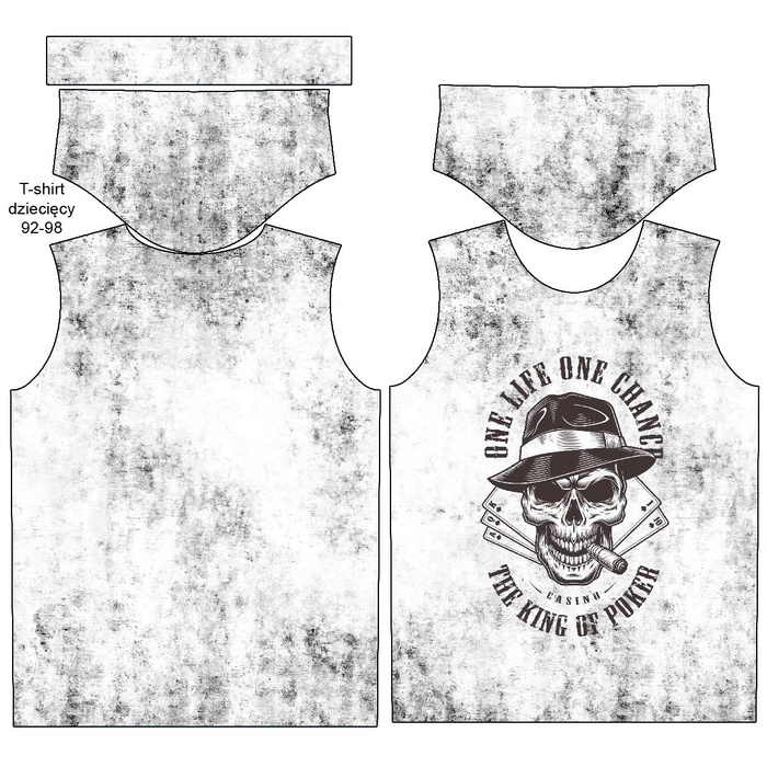 T-SHIRT DZIECIĘCY - THE KING OF POKER wz. 4 - single jersey (128/134)